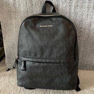 Black Leather Michael Kors Backpack